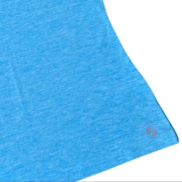 Soffe Dri Womens Performance V-Neck Tee • Scuba Blue Heather • Medium • NWT - Picture 4 of 9